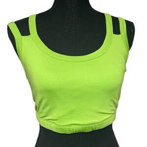 KIAVA Endurance Highlighter Green Criss-Cross Strappy Sports Bra